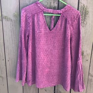 Kori America Long Sleeve Purple Blouse Top (Small)